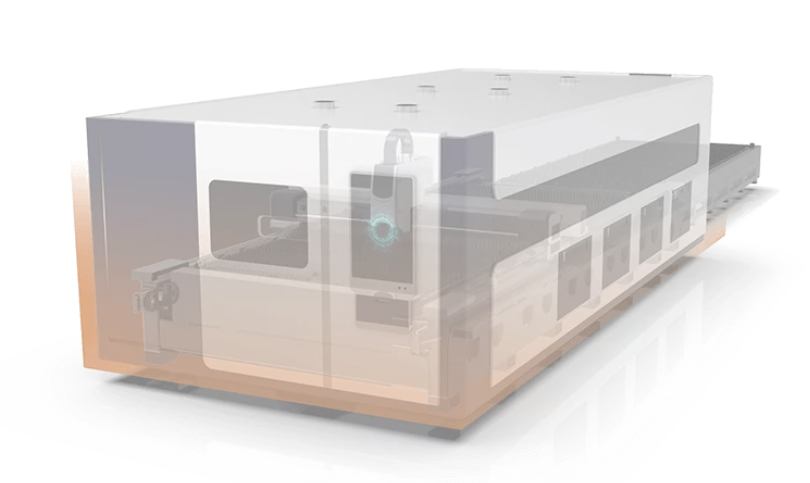 LF-STP Zárt lemez- és csőlézervágó gép - 2 kép